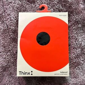 Thinx period underwear,new in box, size small, black. Comfort stretch hiphugger.